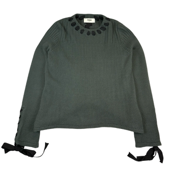 Women's Fendi Knitted Long Sleeve Green