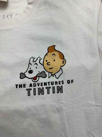 (M) Vintage The Adventures Of Tin Tin Tee White