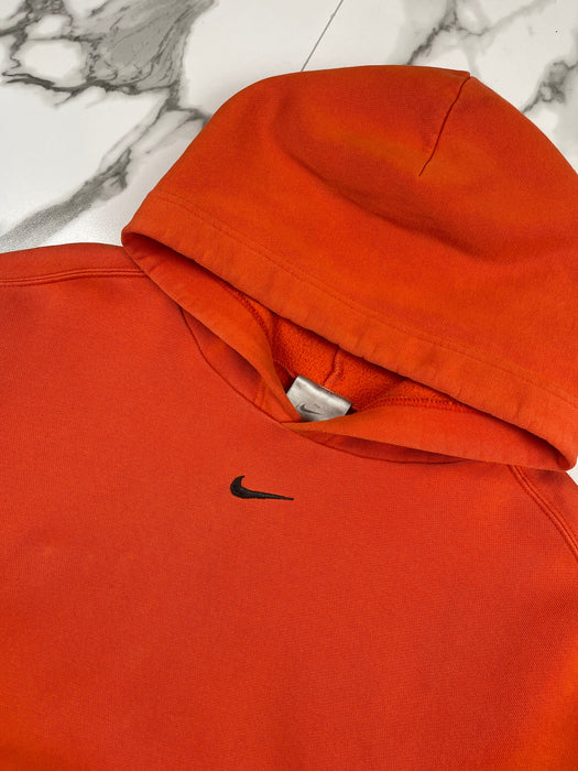 Vintage 2000s Nike Centre Swoosh Hoodie Orange | Vitnage Clothing Store Canada