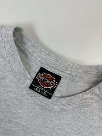 Vintage Harley Davidson Bikers Have Heart Tee Grey