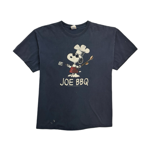 (XL) Vintage Peanuts Joe BBQ Tee Navy | Vintage Clothing Store Canada