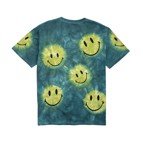 Cactus Jack x DSM Smiley Tie Dye Tee Green (USED) | Vintage Clothing Store Canada