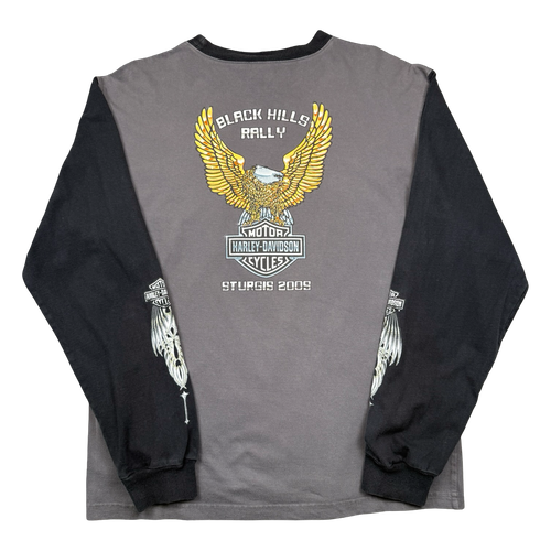 Vintage Harley Davidson Sturgis Chrome Eagle L/S Tee Grey | Vintage Clothing Store Canada