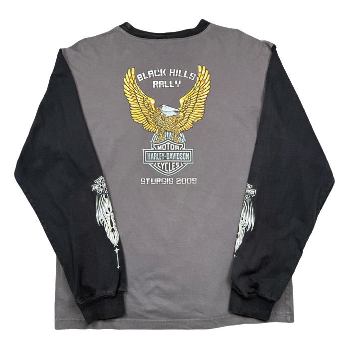 Vintage Harley Davidson Sturgis Chrome Eagle L/S Tee Grey | Vitnage Clothing Store Canada
