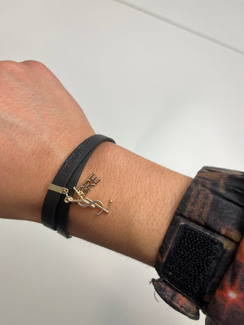 Yves Saint Laurent Beaute Leather Bracelet Choker