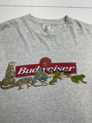 (L) Vintage '99 Budweiser Tee Light Grey