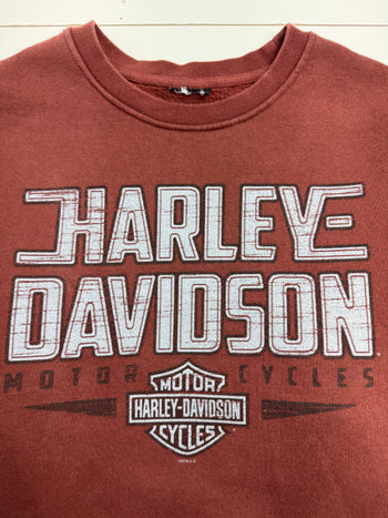 Vintage High Land Harley Davidson Sweatshirt Burgundy