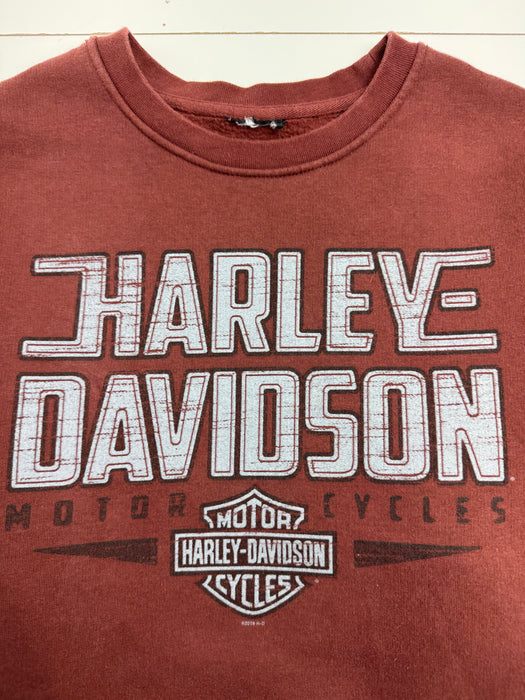 Vintage High Land Harley Davidson Sweatshirt Burgundy | Vitnage Clothing Store Canada