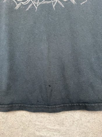 Vintage Harley Davidson Metallic Canada Flag Tee Black
