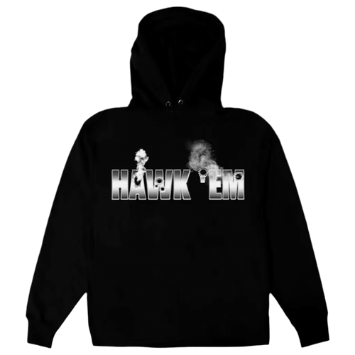 Vlone x Pop Smoke Hawk Em Hoodie Black | Vintage Clothing Store Canada