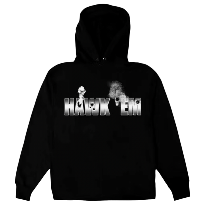 Vlone x Pop Smoke Hawk Em Hoodie Black | Vitnage Clothing Store Canada
