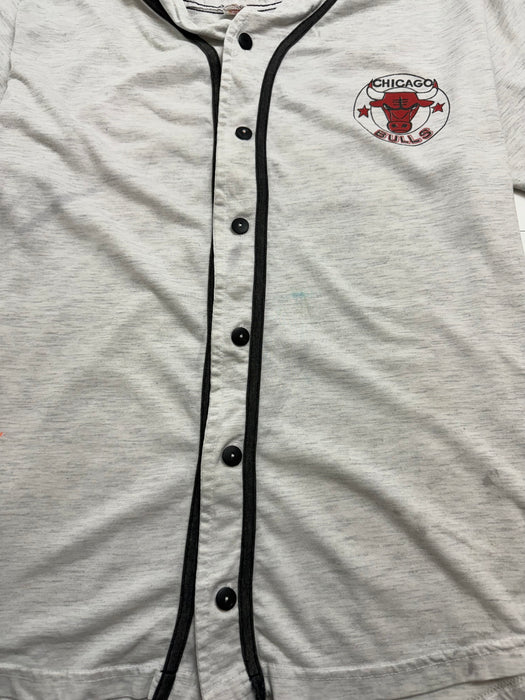 (M) Vintage 90s Chicago Bulls Baseball Jersey Light Grey | Vitnage Clothing Store Canada