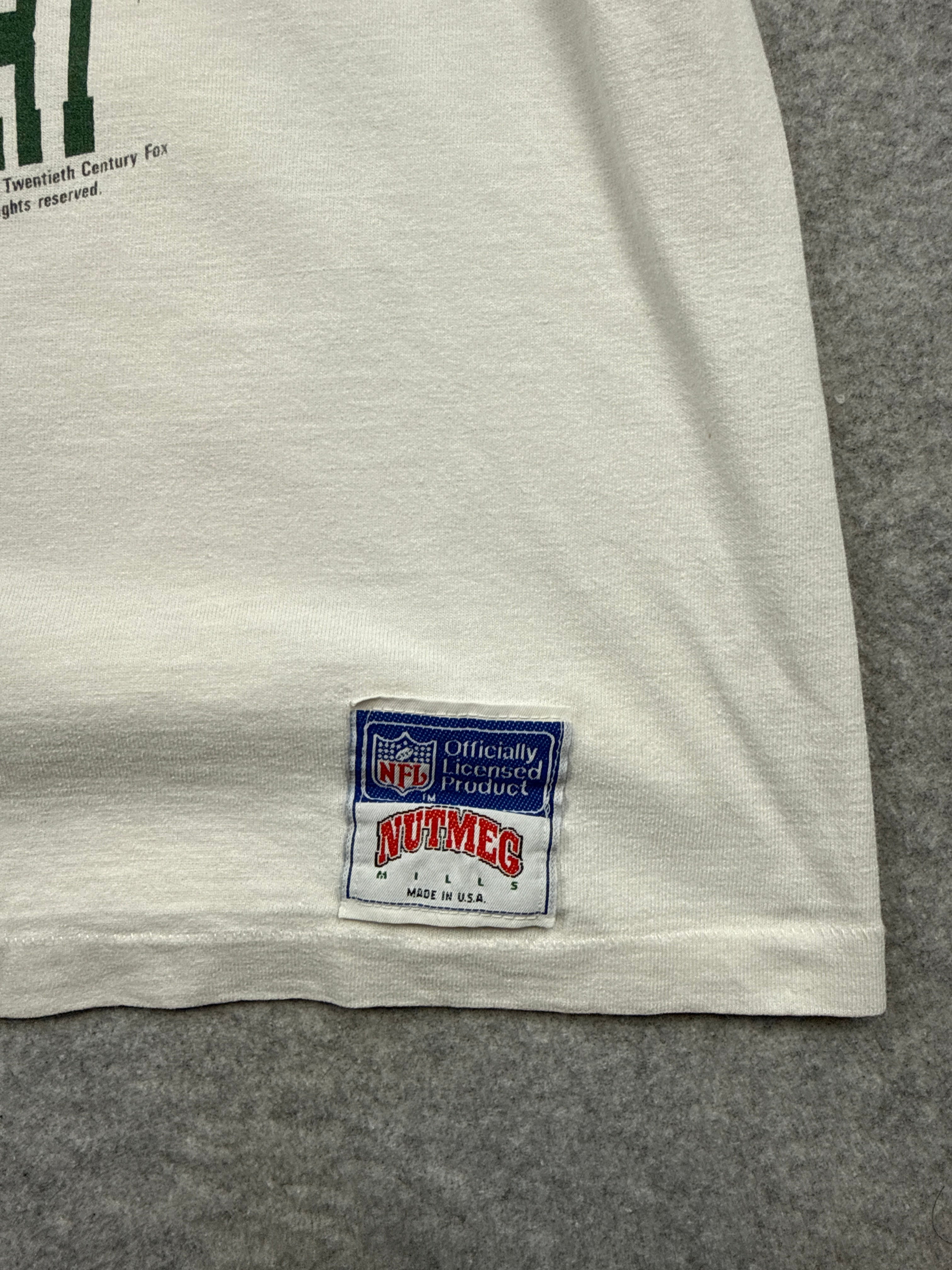 Vintage Simpsons Bart Green Bay Packers Tee White
