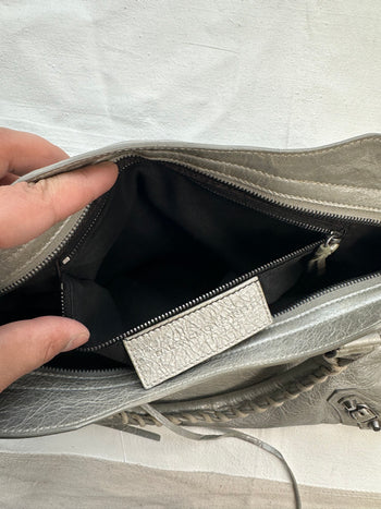Balenciaga Le City Medium Handbag Silver