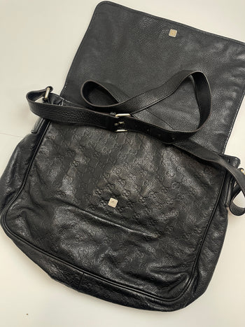 Gucci Monogram Messenger Bag Black