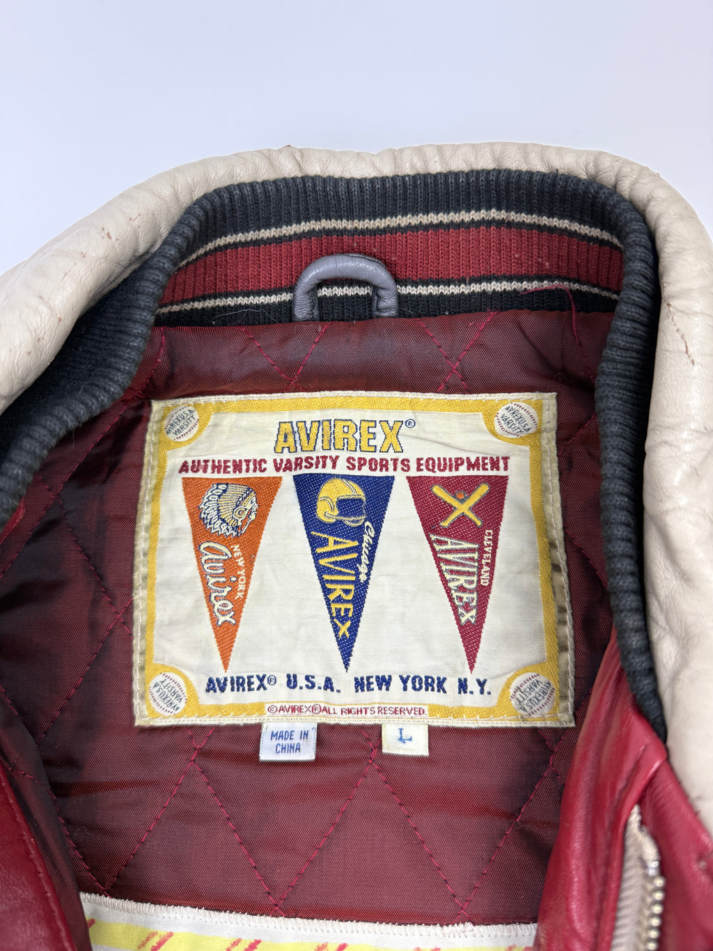 Vintage Avirex Sioux Varsity Leather Jacket