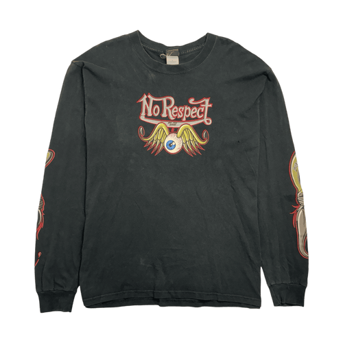 (L) Vintage '04 Motor Cult No Respect L/S Tee Black | Vintage Clothing Store Canada