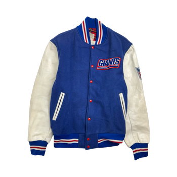 (L) Vintage New York Giants Lined Varsity Jacket Blue