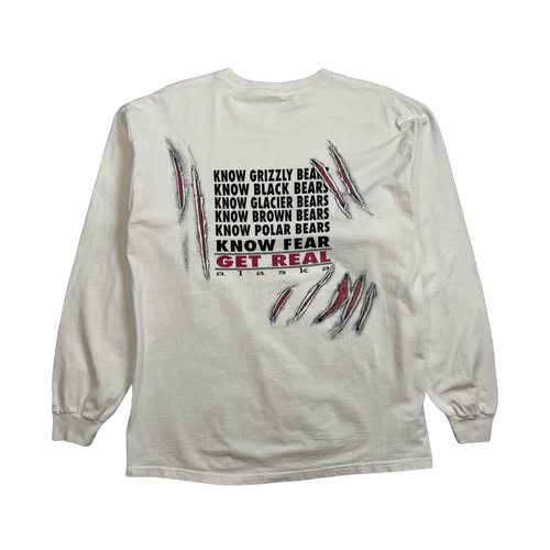 Vintage Know Fear Alaska L/S Tee White | Vintage Clothing Store Canada