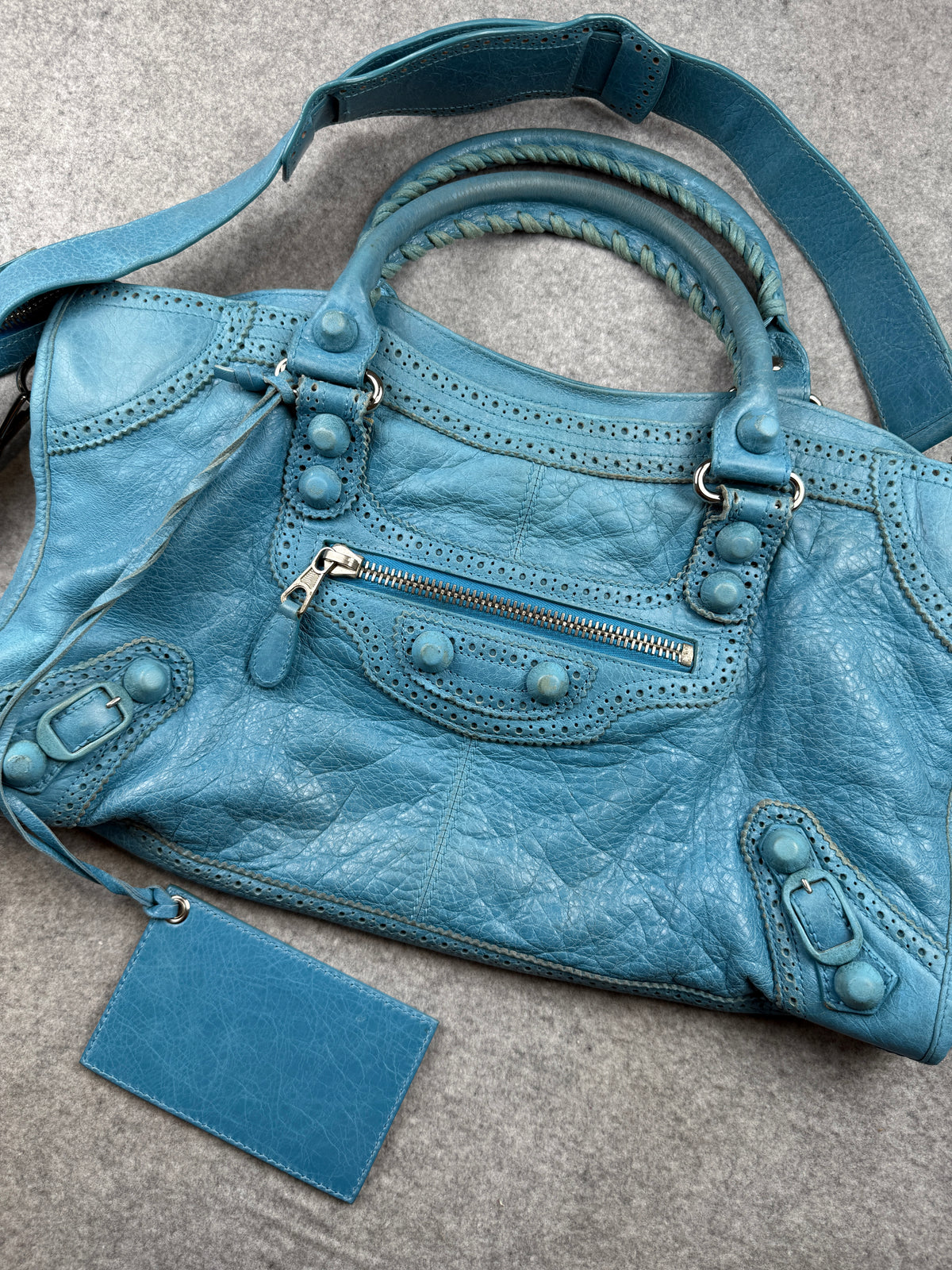 Balenciaga Classic City Bag Cyan