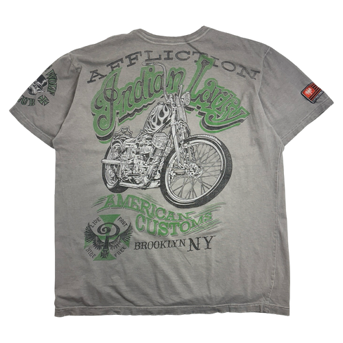Affliction Indian Larry Tee Dark Grey | Vintage Clothing Store Canada