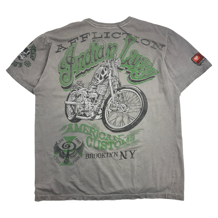 Affliction Indian Larry Tee Dark Grey | Vitnage Clothing Store Canada