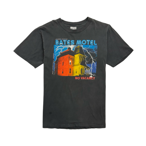 (M) Vintage 90s Bates Motel Tee Black | Vintage Clothing Store Canada