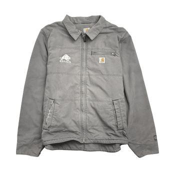 (L) Carhartt Fleeced Lined Zip-Up Jacket Grey