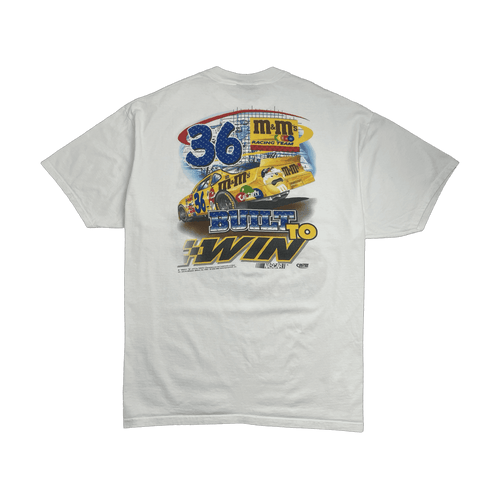 (XXL) Vintage '00 Ken Schrader M&M's Nascar Tee White | Vintage Clothing Store Canada