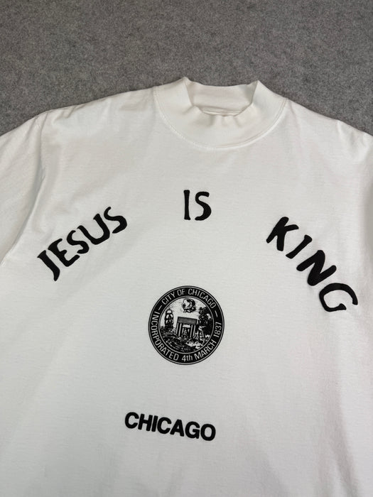 Kanye West Jesus is King Chicago Seal Tee White | Vitnage Clothing Store Canada
