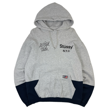 Stussy NYC World Tribe Hoodie Grey (USED)