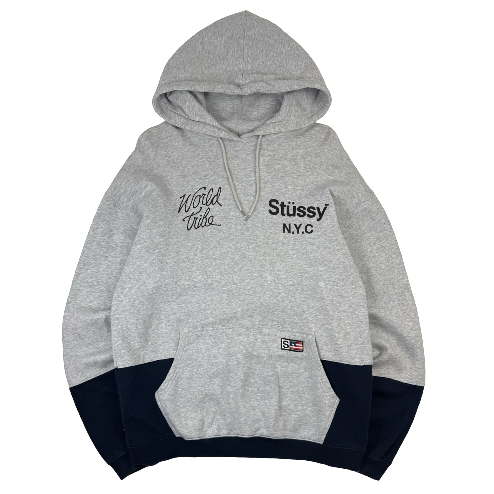 Stussy NYC World Tribe Hoodie Grey (USED)