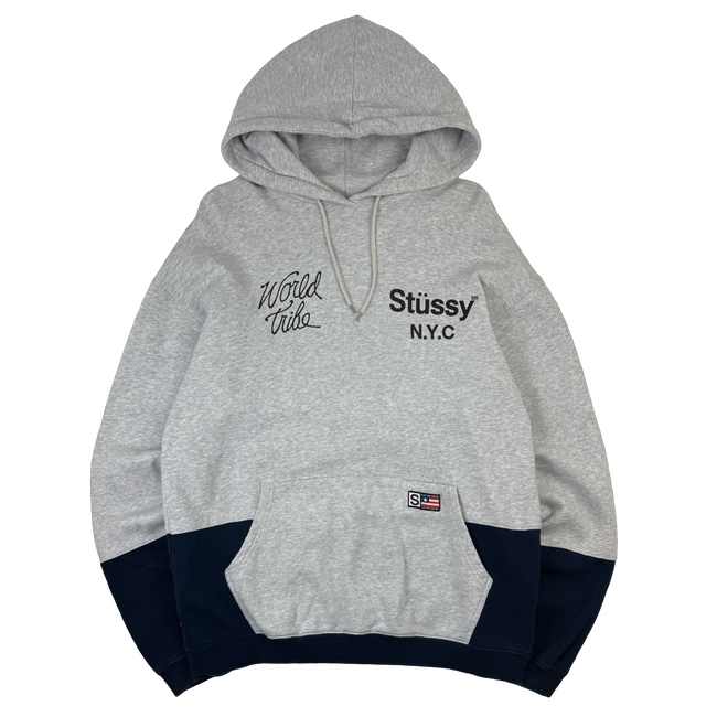 Stussy NYC World Tribe Hoodie Grey (USED)