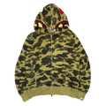 BAPE Ape Head Full Zip Hoodie Camo Green (USED)
