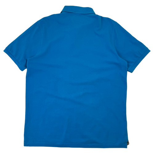 Vintage Burberry Embroidered Knight Polo Tee Blue | Vintage Clothing Store Canada