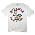 Vintage 90's Atlanta Braves Spank The Yanks Tee White