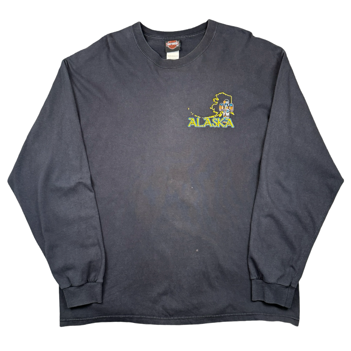 Vintage Harley Davidson Alaska Inside Passage L/S Tee Black | Vitnage Clothing Store Canada