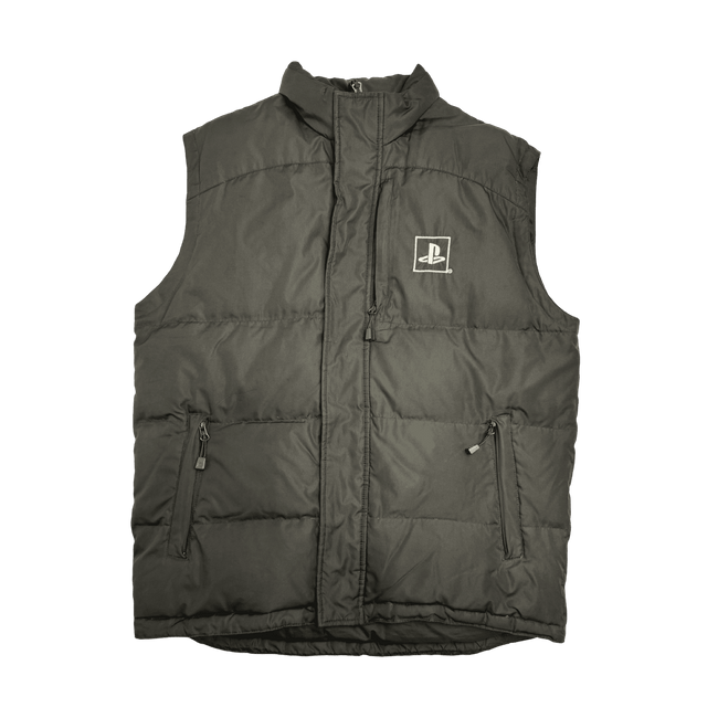 (L) Vintage Y2K PSP Portable Puffer Vest Black