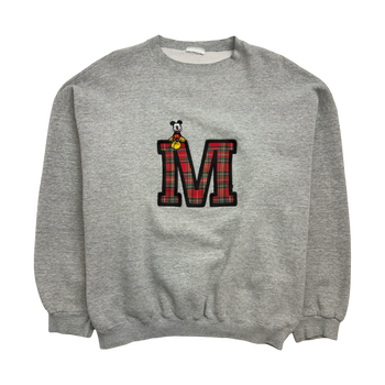 (L) Vintage Mickey Mouse Sweatshirt Grey