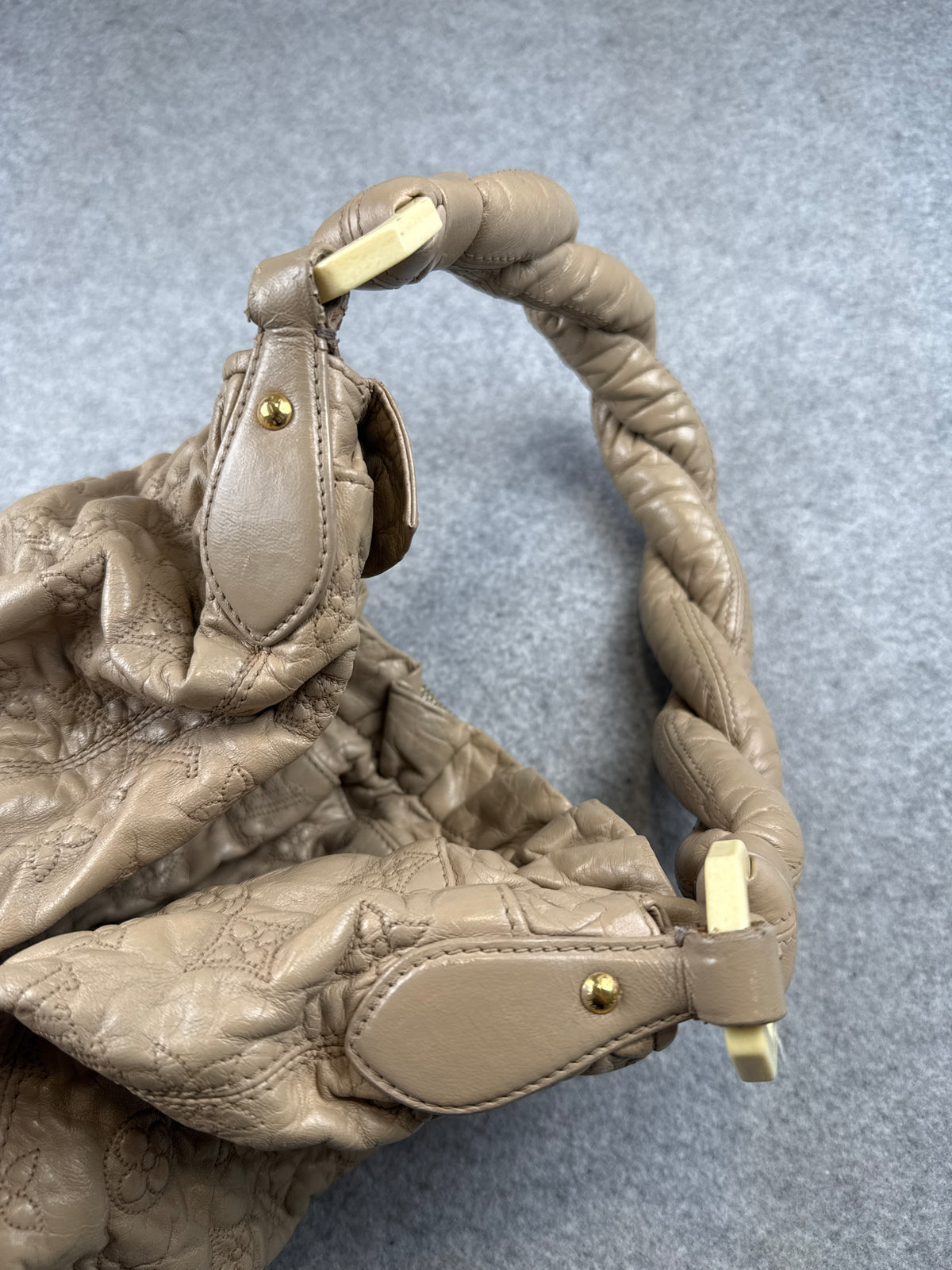 Louis Vuitton Olympe Nimbus Monogram GM Shoulder Bag Beige