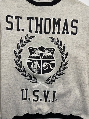 Vintage 90s St. Thomas Virgin Island Sweatshirt Light Grey