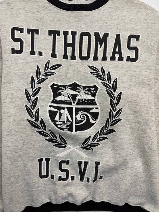 Vintage 90s St. Thomas Virgin Island Sweatshirt Light Grey | Vitnage Clothing Store Canada