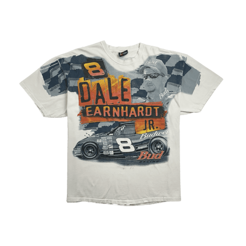 (XL) Vintage 90s Dale Earnhardt Jr. Nascar Racing Tee White | Vintage Clothing Store Canada