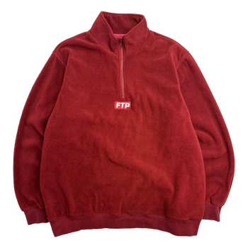 FTP Sherpa Half Zip Jacket Red (USED)