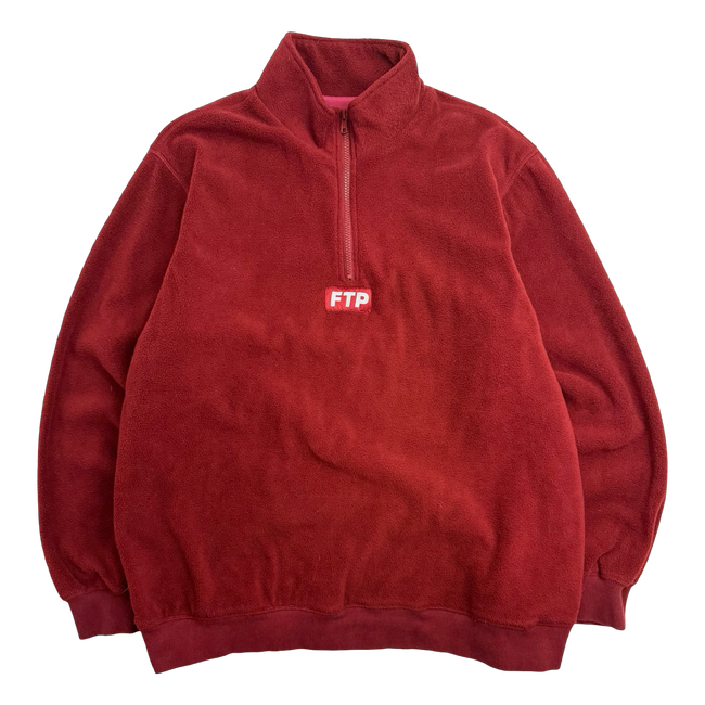 FTP Sherpa Half Zip Jacket Red (USED)