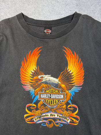 Vintage Harley Davidson Legends Are Forever Tee Black
