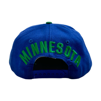 Vintage Minnesota Timberwolves Snapback Hat Blue