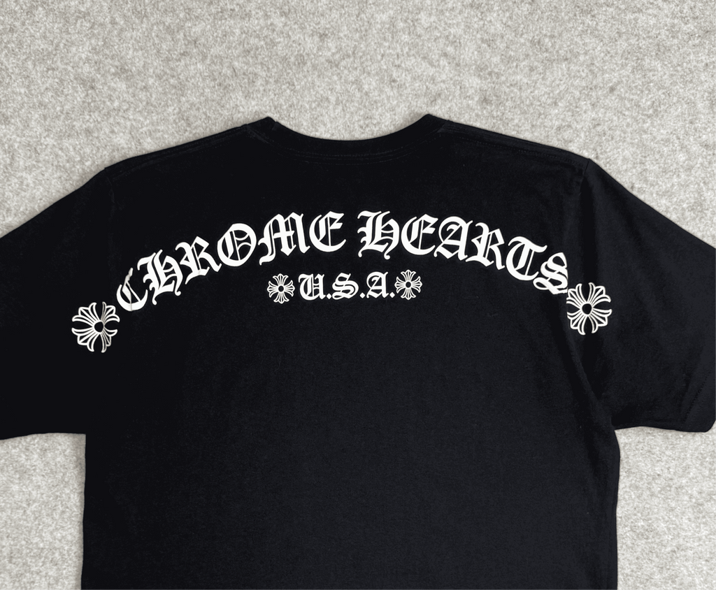 Chrome Hearts USA Script Logo Pocket Tee Black