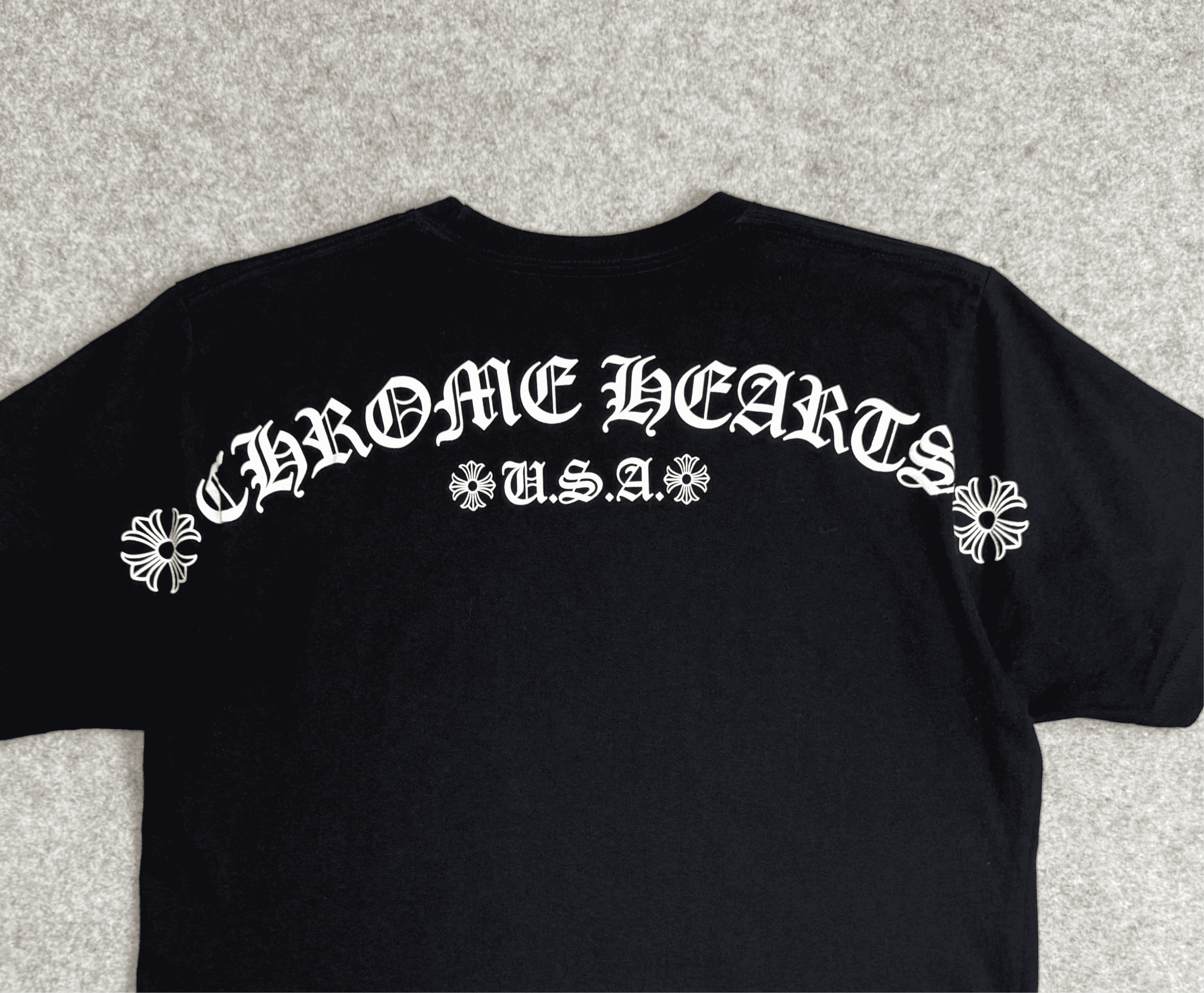 Chrome Hearts USA Script Logo Pocket Tee Black