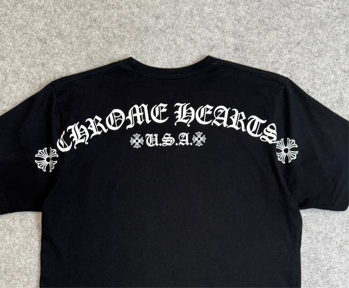 Chrome Hearts USA Script Logo Pocket Tee Black | Vitnage Clothing Store Canada